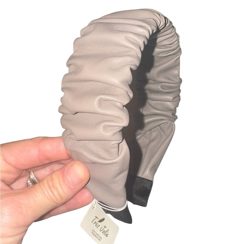 Taupe/grey Ruched Headband